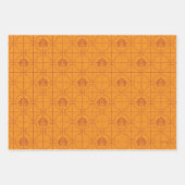 Gouden Lotus Grid Patroon - De Witte Lotus Inpakpapier Vel (Voorkant 3)