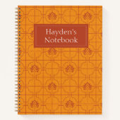 Gouden Lotus Grid Patroon - De Witte Lotus Notitieboek (Voorkant)