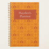 Gouden Lotus Grid Patroon - De Witte Lotus Planner (Voorkant)
