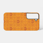 Gouden Lotus Grid Patroon - De Witte Lotus Samsung Galaxy Hoesje (Achterkant horizontaal)