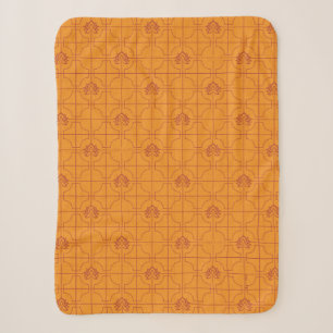 Gouden Lotus Grid Patroon - De Witte Lotus Sherpa Deken