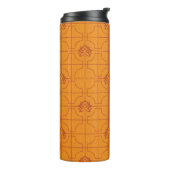 Gouden Lotus Grid Patroon - De Witte Lotus Thermosbeker (Gedraaid links)