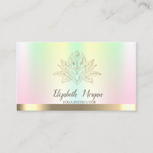 Gouden Lotus Iridescente Yoga-instructeur  Visitekaartje