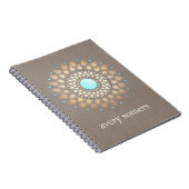 Gouden Lotus Mandala Natuurlijke Wellness Notitieboek (Rechterzijde)