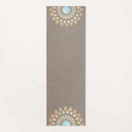 Gouden Lotus Mandala Taupe Yogamat