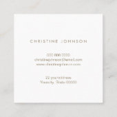 Gouden Lotus ontwerp Vierkante Visitekaartje (Achterkant)