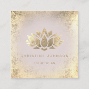 Gouden Lotus ontwerp Vierkante Visitekaartje