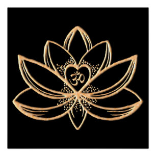 Gouden Lotus Perfect Poster