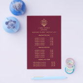 Gouden Lotus Robijn Spa & Massage Prijzen & Dien Flyer (Enkel)