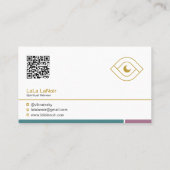 Gouden Lotus Spirit Medium & Meditatie Leraar Visitekaartje (Achterkant)