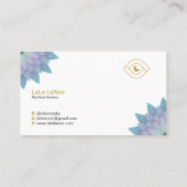Gouden Lotus Spirit Medium & Meditatie Leraar Visitekaartje (Achterkant)