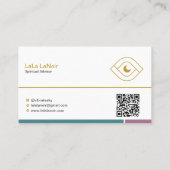 Gouden Lotus Spirit Medium & Meditatie Leraar Visitekaartje (Achterkant)