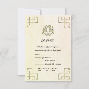 Gouden Lotus Yoga RSVP Kaartje
