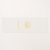 Gouden lotusbloem naam ivoor yogamat (Voorkant (horizontaal))