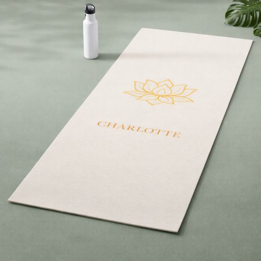 Gouden lotusbloem naam ivoor yogamat