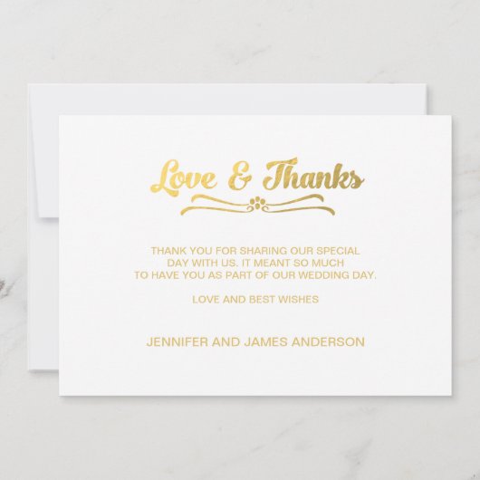 GOUDEN LOVEN EN BEDANKT | BEDANKT DANK JULLIE KAAR (Achterkant)