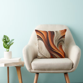 Gouden Lucht – Koper en Brons Abstract Kussen