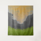 Gouden lucht landschapschildering wandkleed (Voorkant)