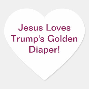 Gouden Luier Trump Jezus Hankamer Artjunkhaus H Hart Sticker