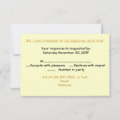 Gouden luifel RSVP Kaart (Achterkant)