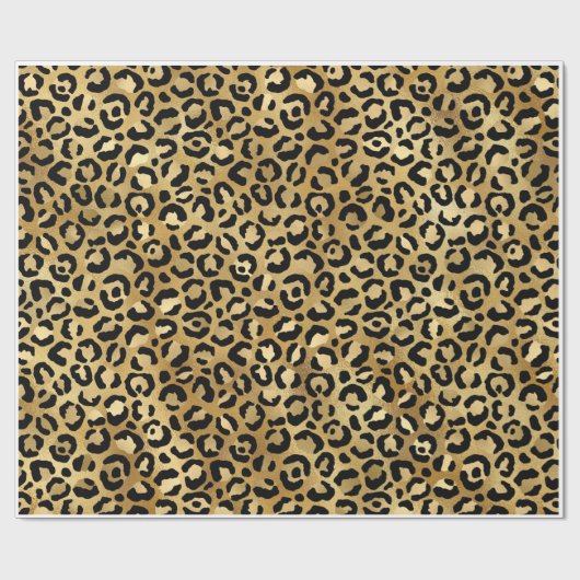 Gouden luipaard cadeaupapier (Vlak)