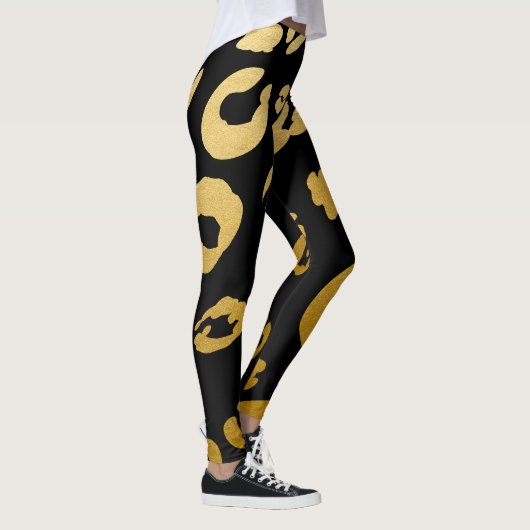 Gouden luipaard Cheetah Wild Animal Print Chique Leggings (Rechts)