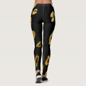 Gouden luipaard Cheetah Wild Animal Print Chique Leggings (Achterkant)