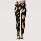 Gouden luipaard Cheetah Wild Animal Print Chique Leggings (Voorkant)