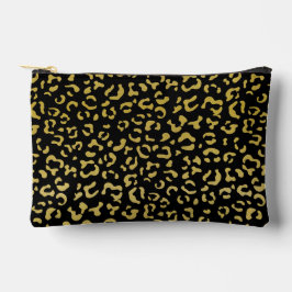Gouden luipaard, gouden glitter, luipaardpatroon etui