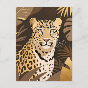 Gouden Luipaard Jungle Boho Wilde Dieren Briefkaart