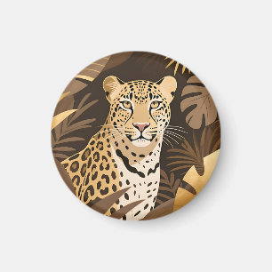 Gouden Luipaard Jungle Boho Wilde Dieren Magneet