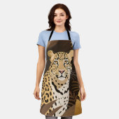Gouden Luipaard Jungle Boho Wilde Dieren  Schort (Gedragen)