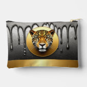 Gouden Luipaard Met Details Van Waterdruppels 🐆 Etui (Achterkant)