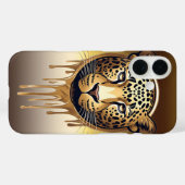 Gouden luipaard met metalen druppelende effecten � Case-Mate iPhone case (Achterkant (horizontaal))