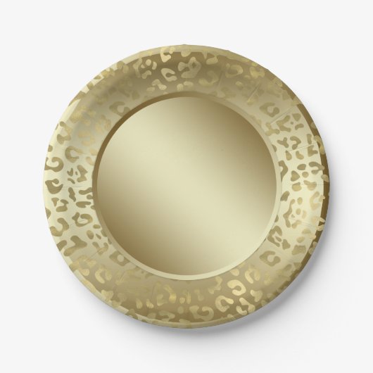 Gouden Luipaard Papieren Bordje (Voorkant)