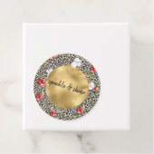 Gouden Luipaard Print Floral gepersonaliseerde off Bedankjes Labels (In situ)