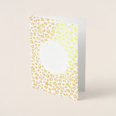 Gouden luipaard print gepersonaliseerde verjaardag folie kaarten (Voorkant)