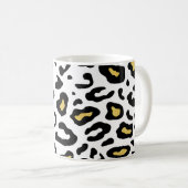 Gouden luipaard print, naadloos patroon. koffiemok (Voorkant rechts)