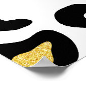 Gouden luipaard print, naadloos patroon. poster (Hoek)