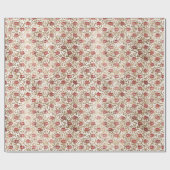 Gouden luipaard print rode lippen cadeaupapier (Vlak)