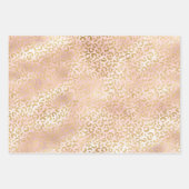 Gouden Luipaard Print Roze Glitter Glitter Inpakpapier Vel (Voorkant 3)