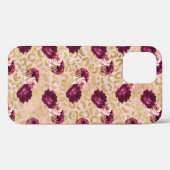 Gouden Luipaard Print Roze Rozen Bloemen Case-Mate iPhone Case (Achterkant (horizontaal))