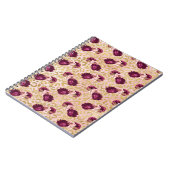 Gouden Luipaard Print Roze Rozen Bloemen Notitieboek (Linkerzijde)
