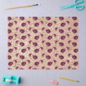 Gouden Luipaard Print Roze Rozen Bloemen Tissuepapier (Craft)