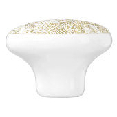 Gouden luipaard tijger dieren keramische knop (Zijkant)