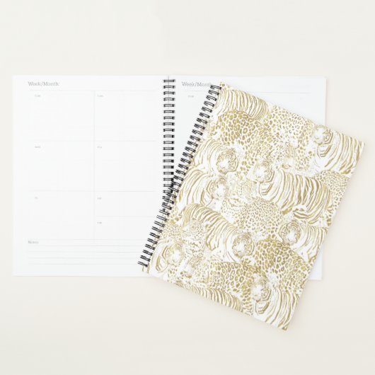 Gouden luipaard tijger dieren planner (Display)