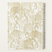 Gouden luipaard tijger dieren planner (Achterkant)