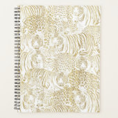 Gouden luipaard tijger dieren planner (Voorkant)