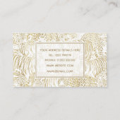Gouden luipaard tijger dieren visitekaartje (Achterkant)