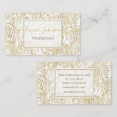 Gouden luipaard tijger dieren visitekaartje (Voorkant / Achterkant)